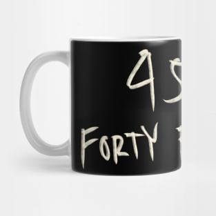 Hand Drawn Letter Number 45 Forty Five Mug